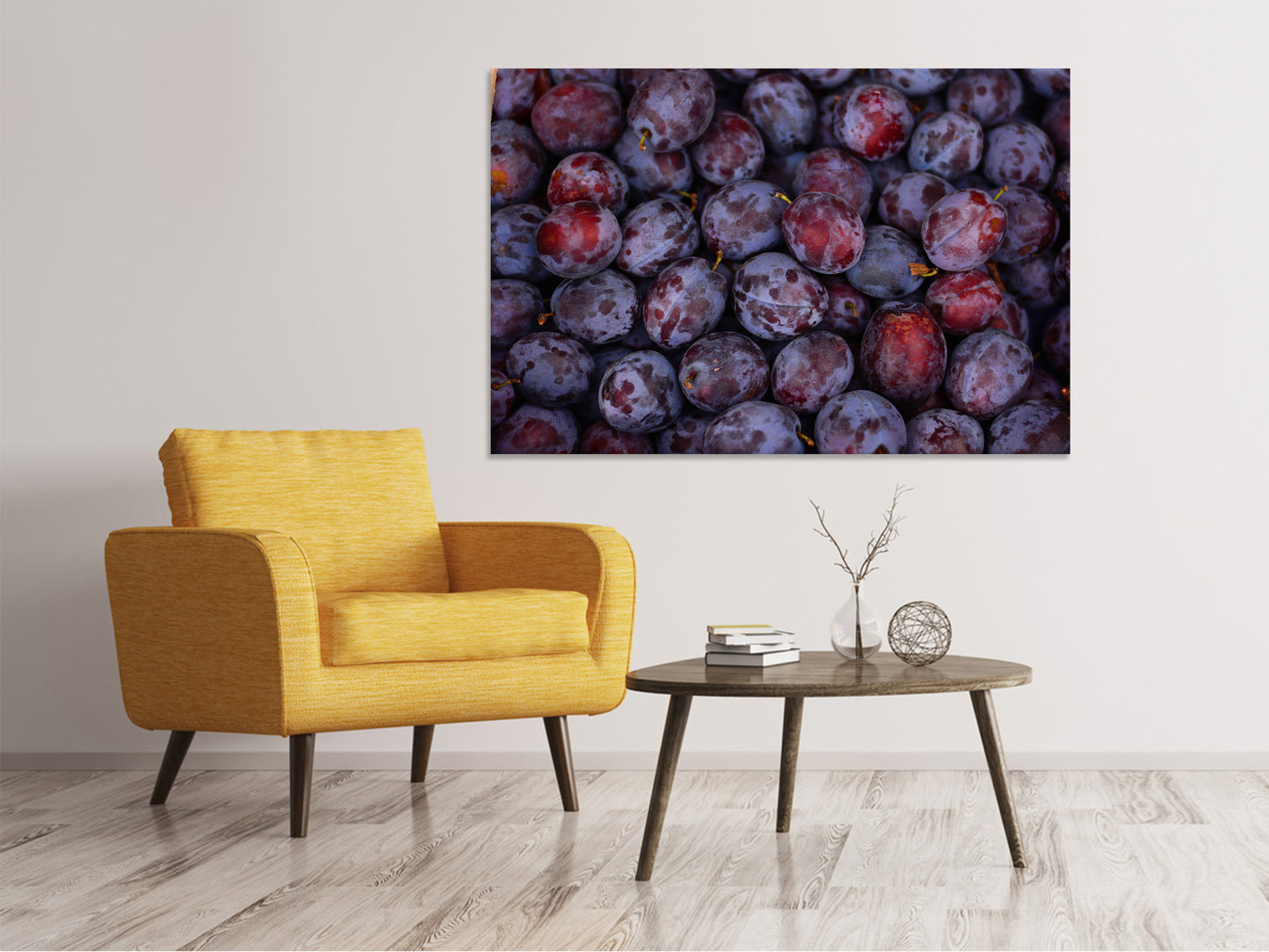 Leinwandbild Frische Pflaumen