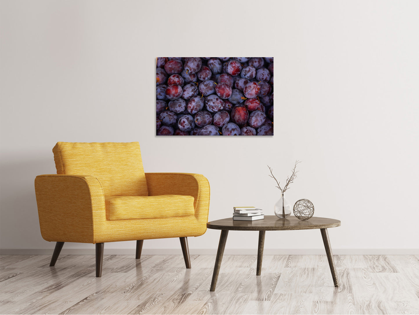 Leinwandbild Frische Pflaumen