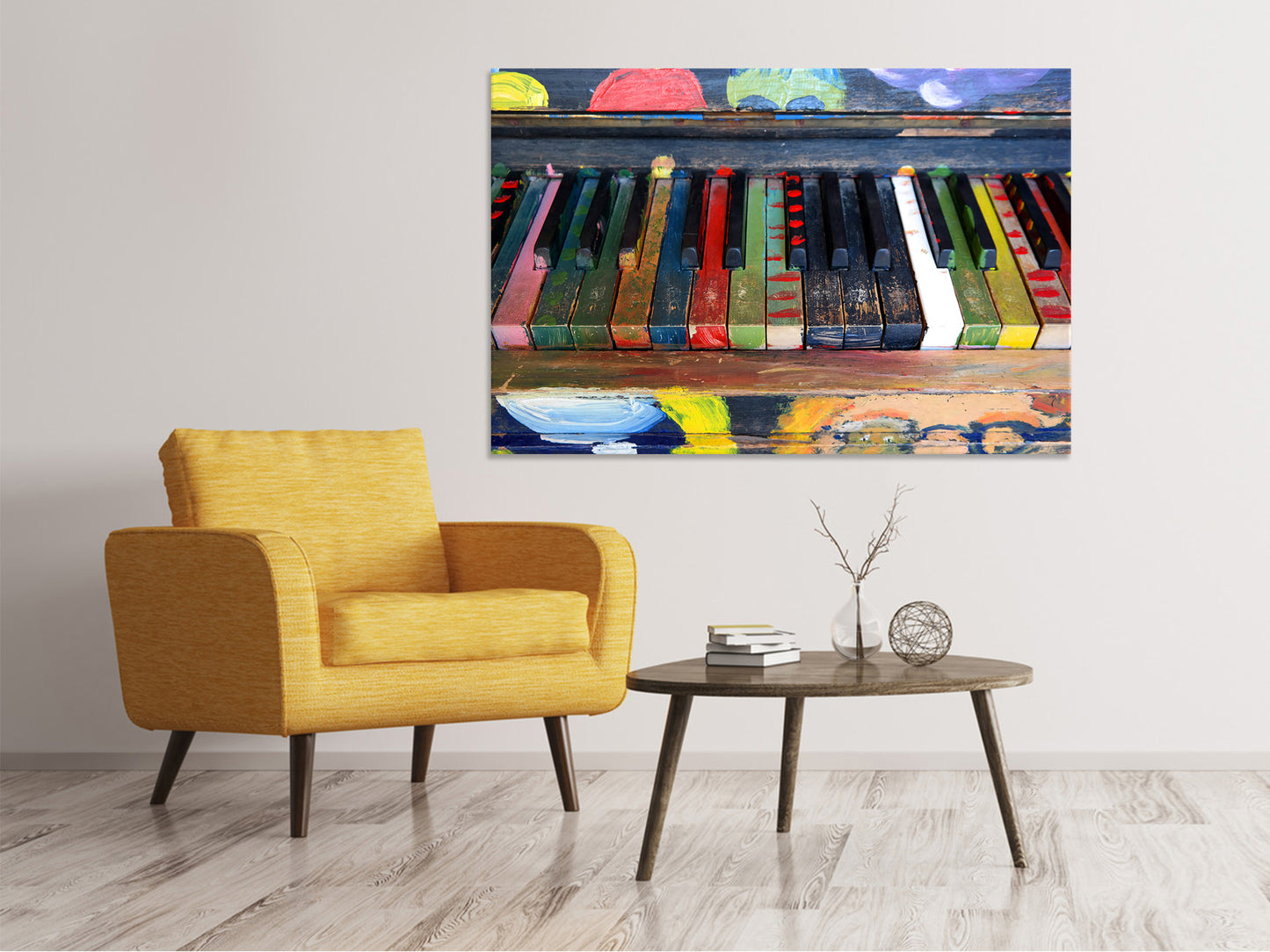 Leinwandbild Buntes Klavier
