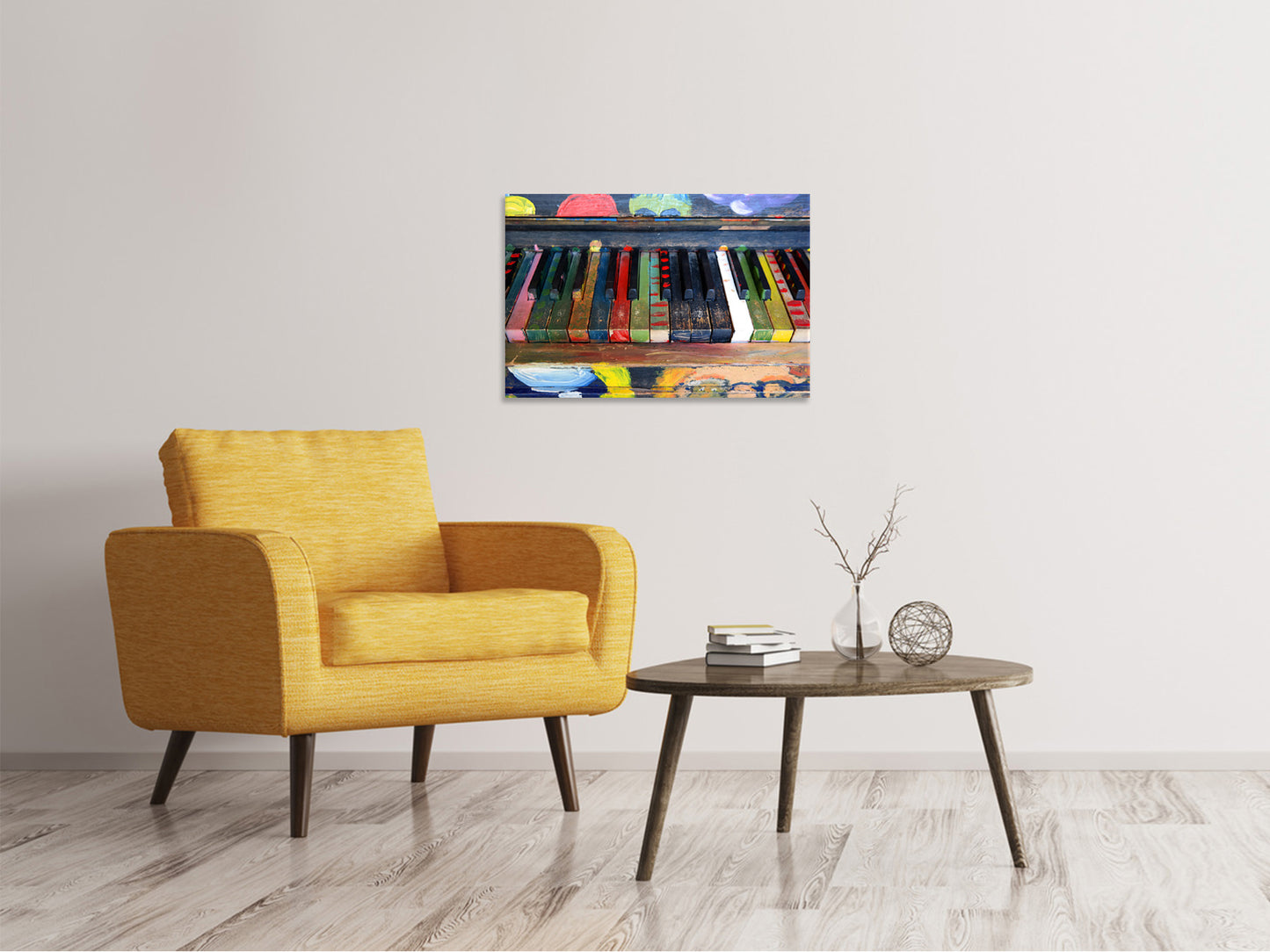 Leinwandbild Buntes Klavier