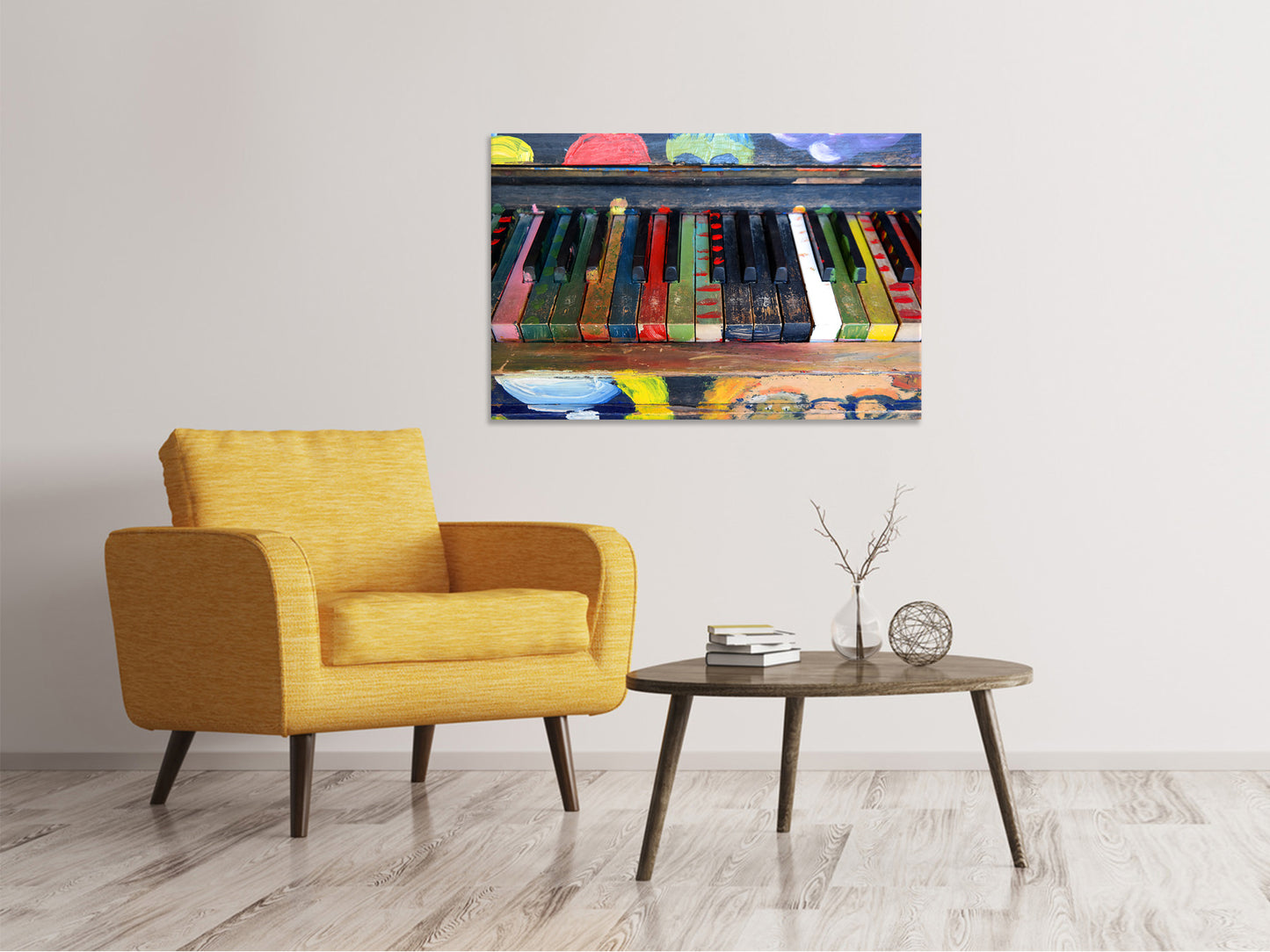 Leinwandbild Buntes Klavier