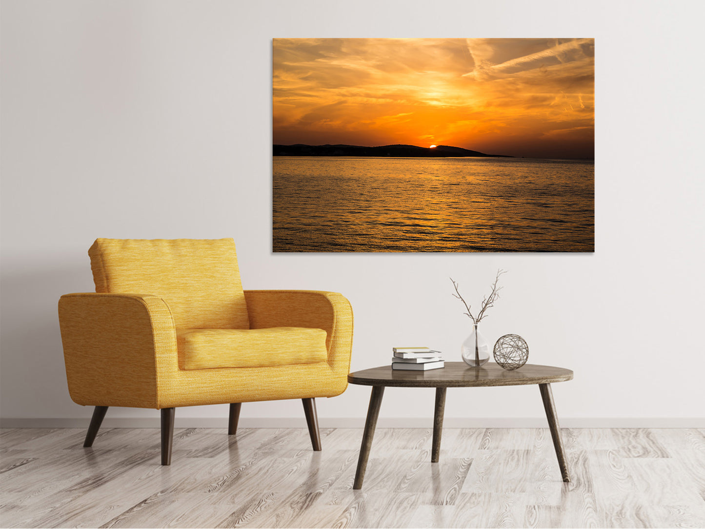 Leinwandbild Die Sonne geht unter
