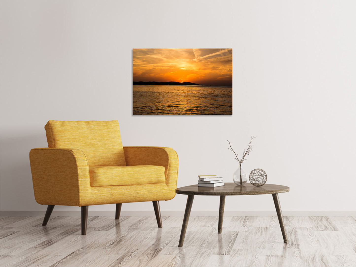 Leinwandbild Die Sonne geht unter