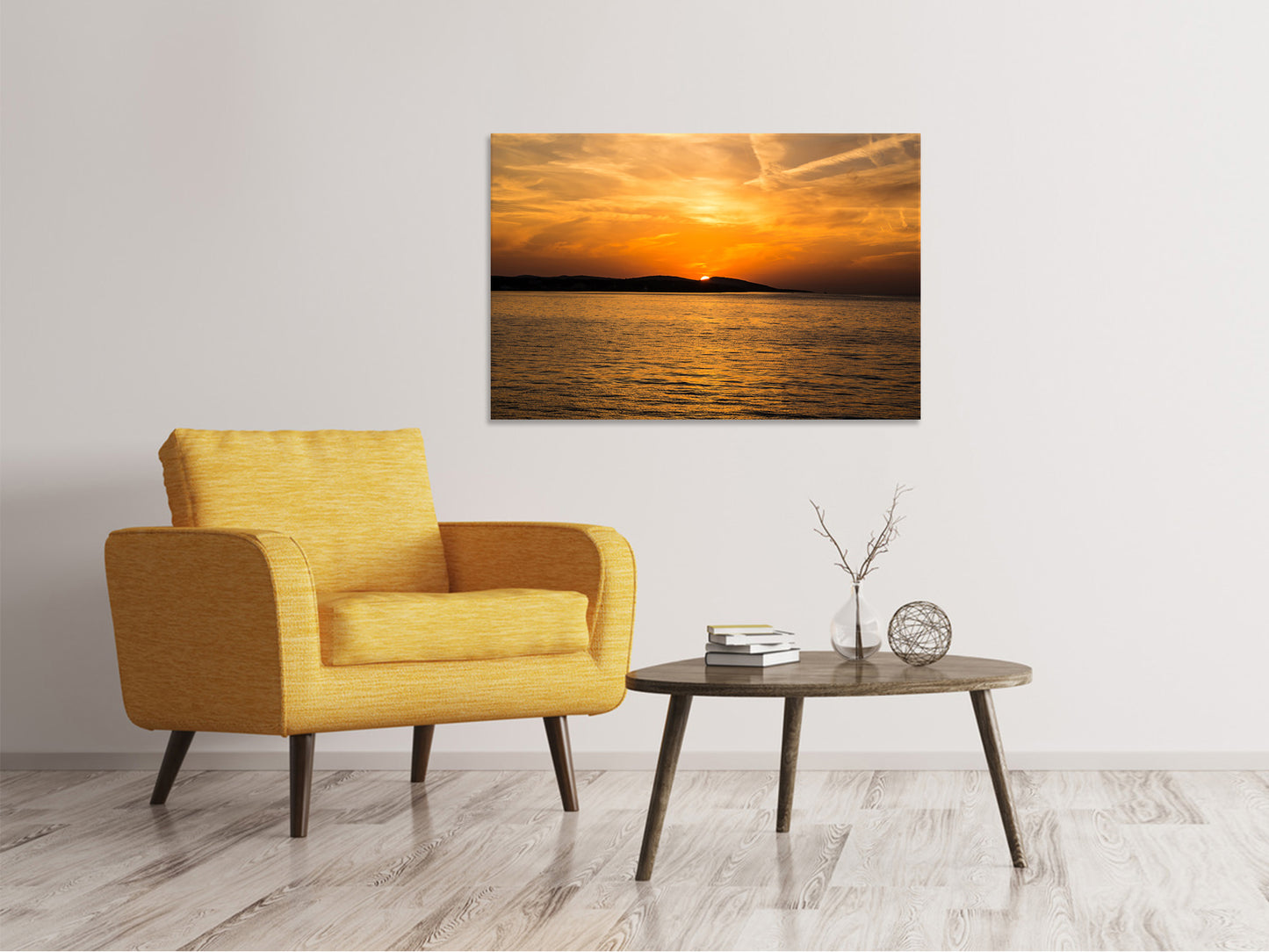 Leinwandbild Die Sonne geht unter