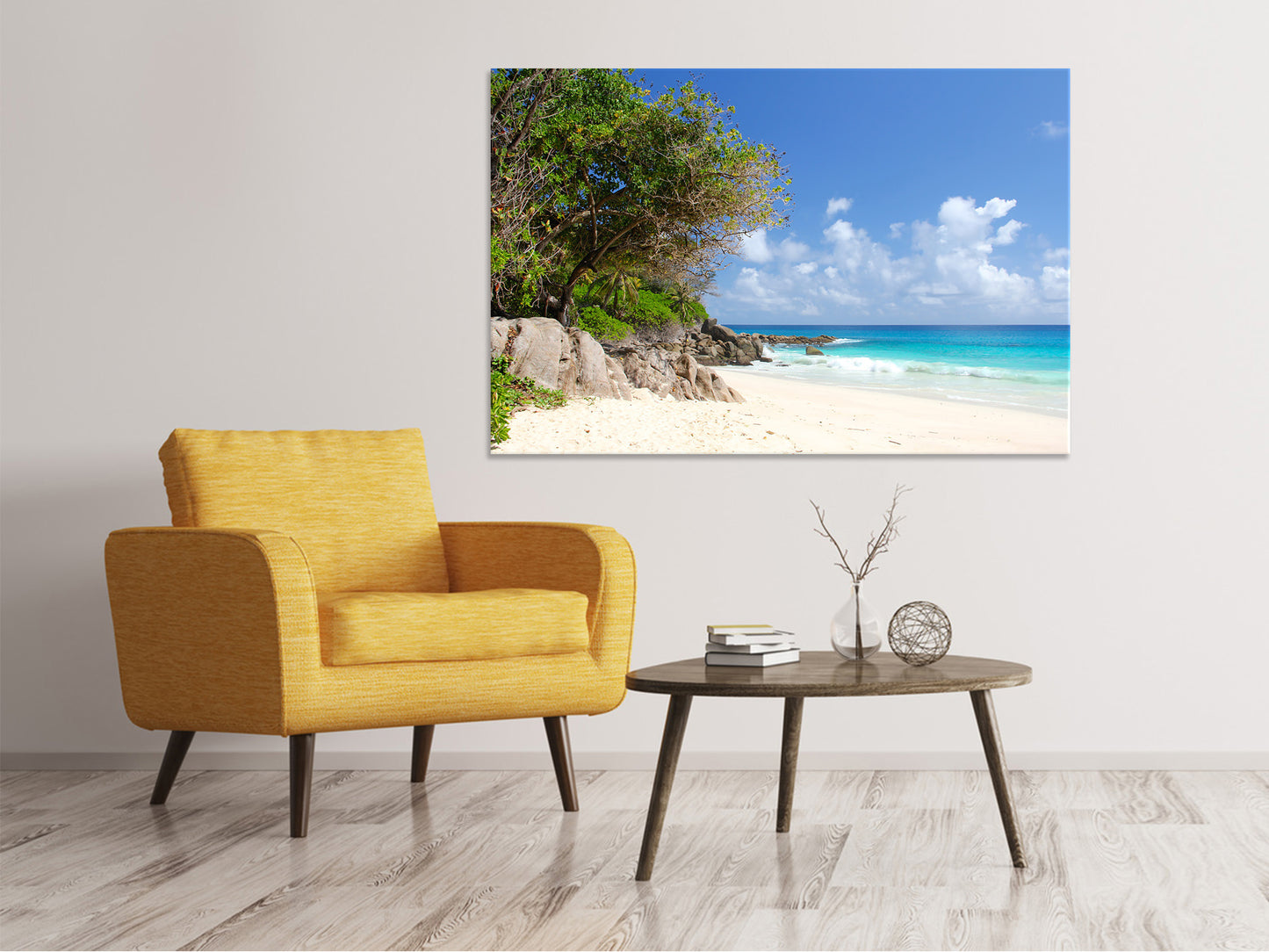 Leinwandbild Traumstrand Seychellen