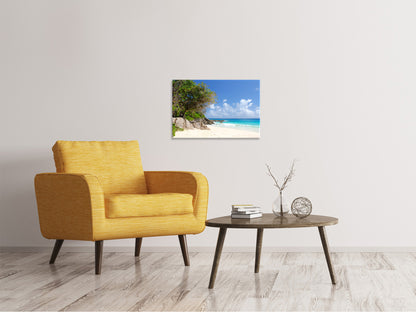 Leinwandbild Traumstrand Seychellen