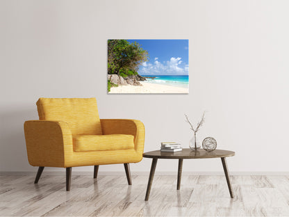 Leinwandbild Traumstrand Seychellen