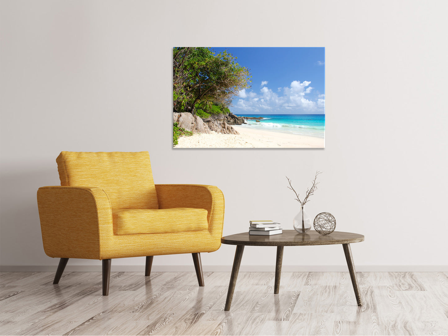 Leinwandbild Traumstrand Seychellen