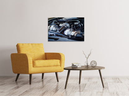 Leinwandbild Glänzender Motor