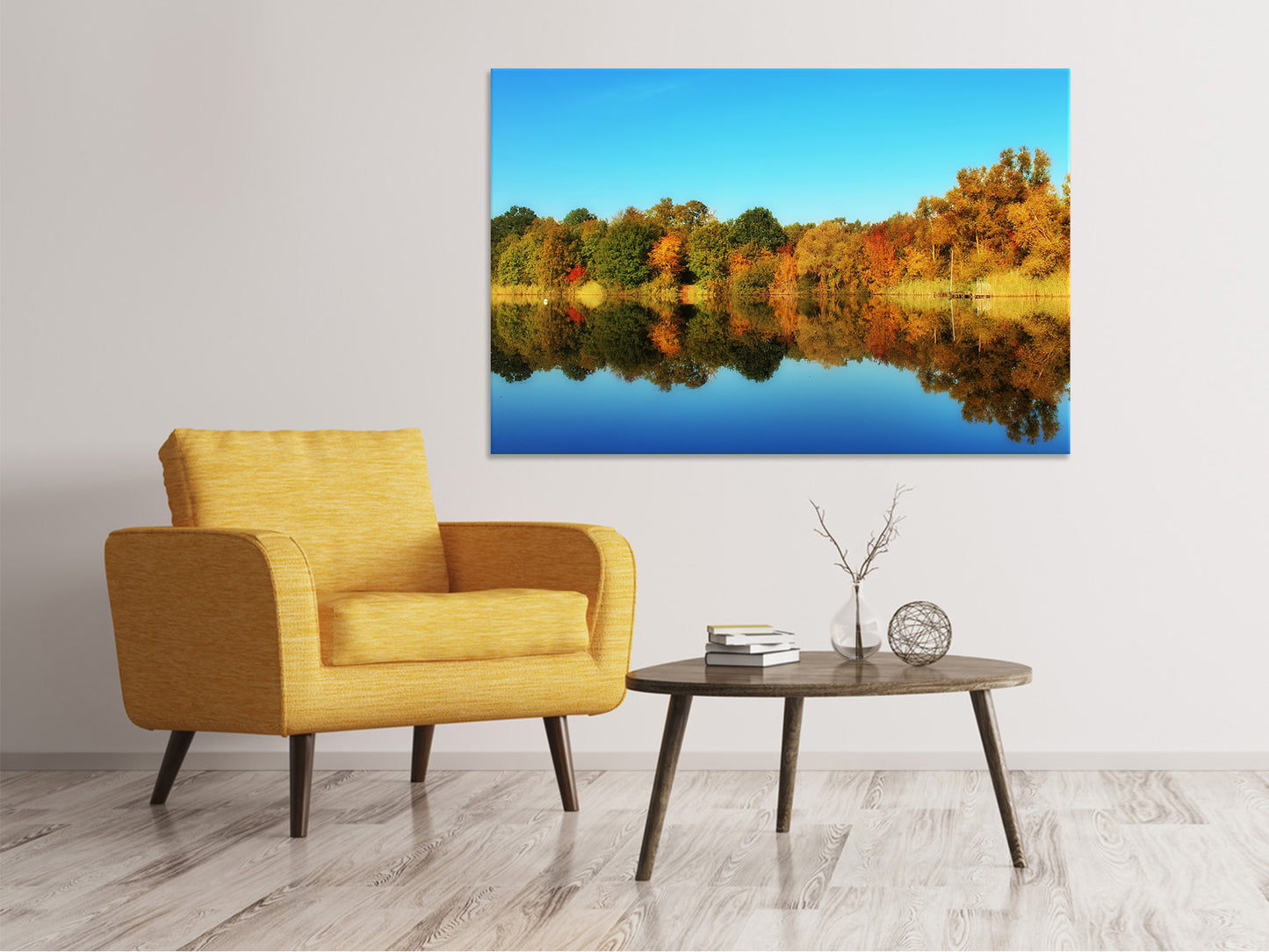 Leinwandbild Herbst Spiegelungen