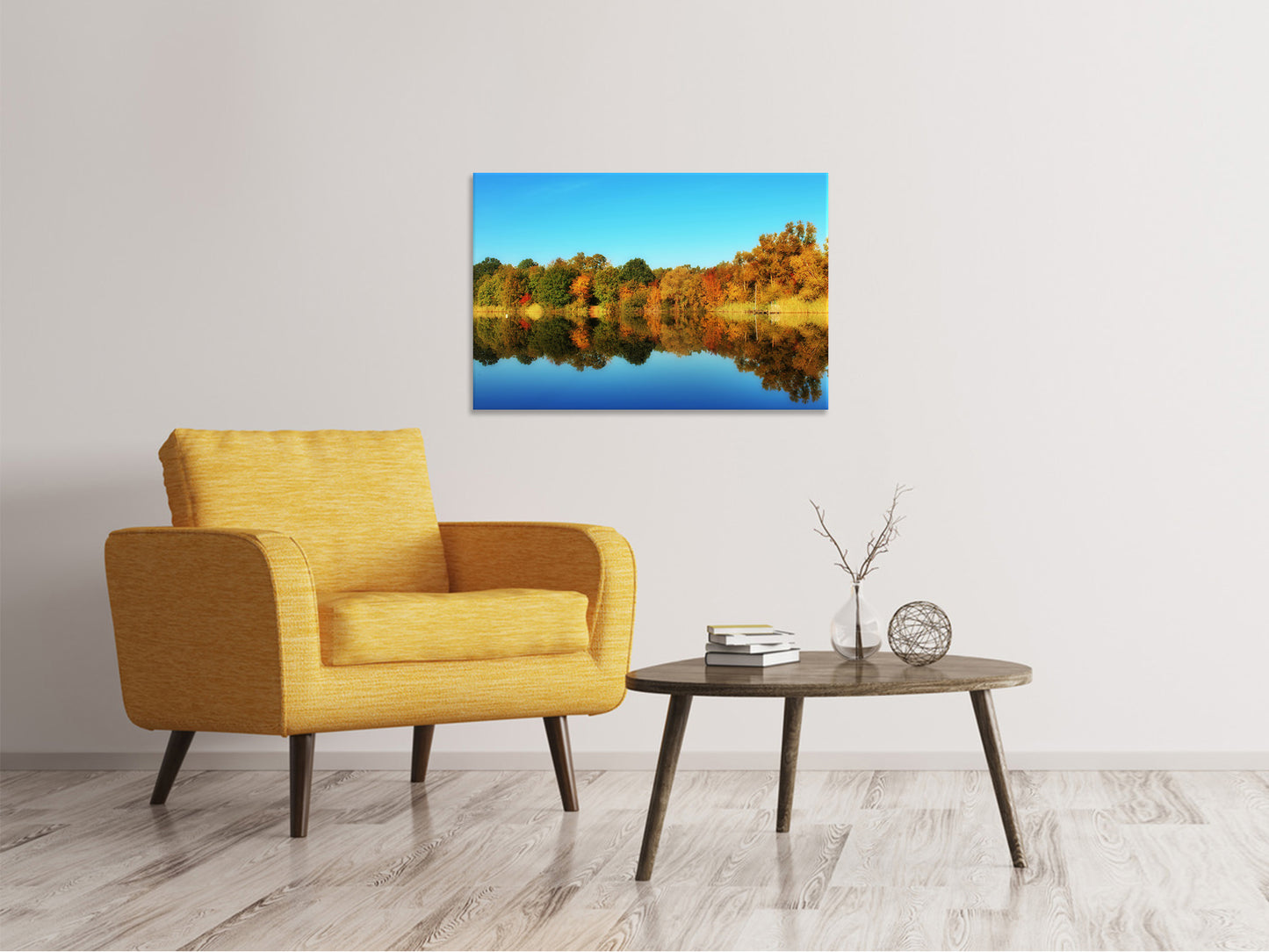 Leinwandbild Herbst Spiegelungen