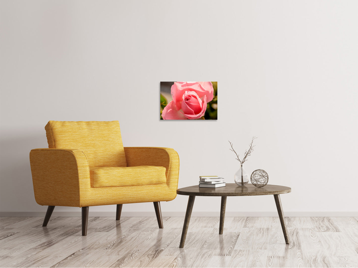 Leinwandbild Die Rose in rosa