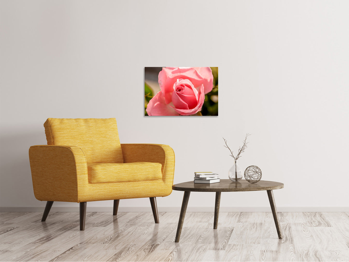 Leinwandbild Die Rose in rosa