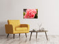 Leinwandbild Die Rose in rosa