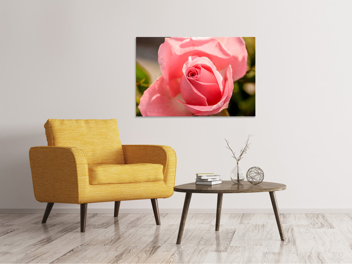 Leinwandbild Die Rose in rosa