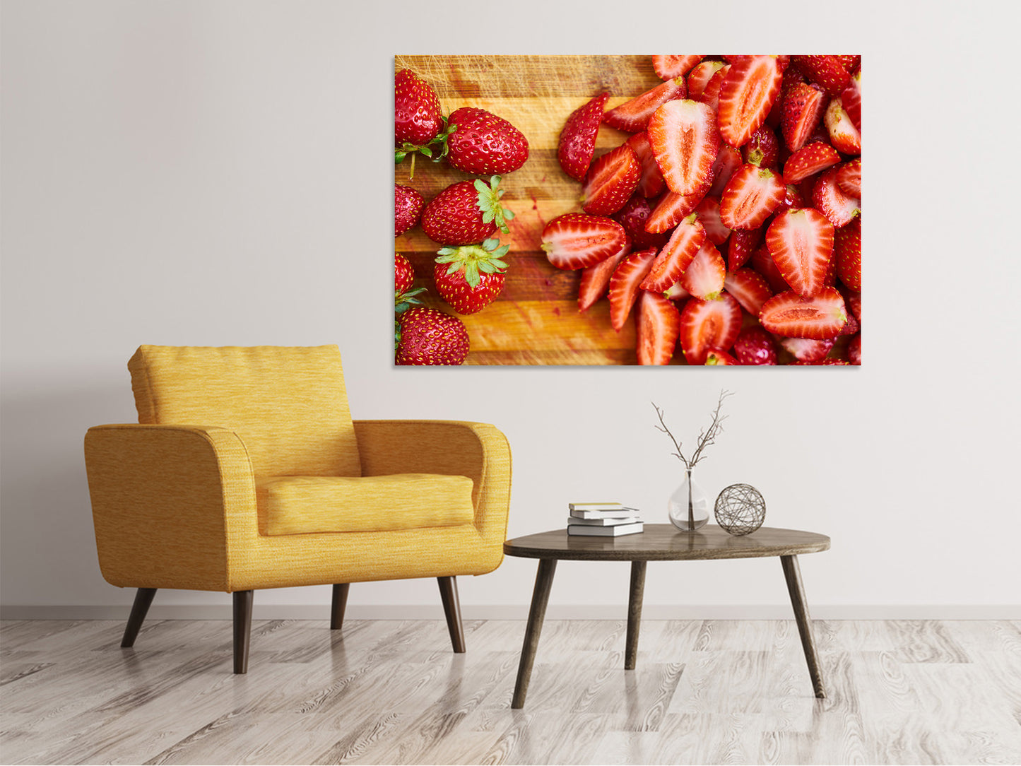 Leinwandbild Frische Erdbeeren