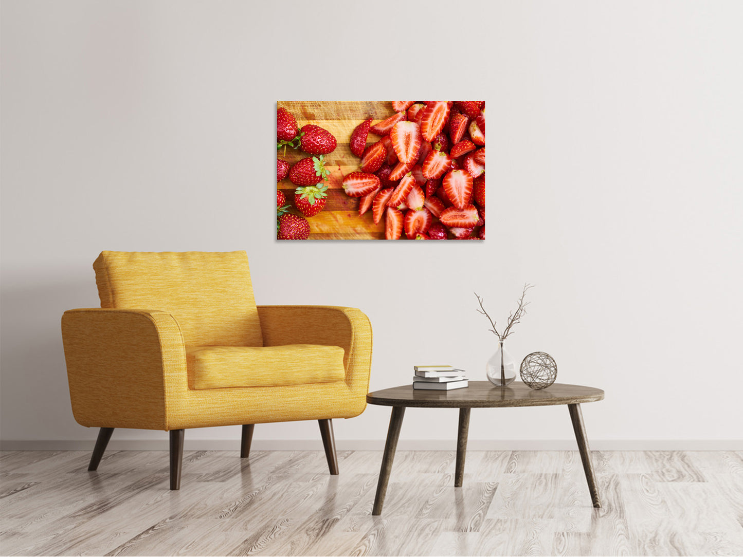 Leinwandbild Frische Erdbeeren