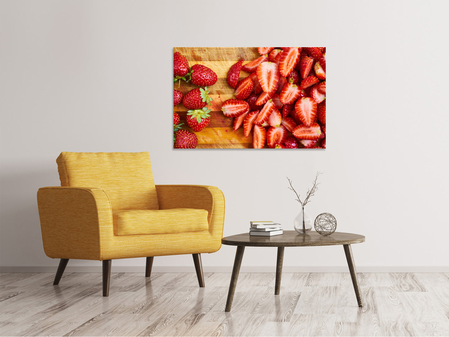 Leinwandbild Frische Erdbeeren