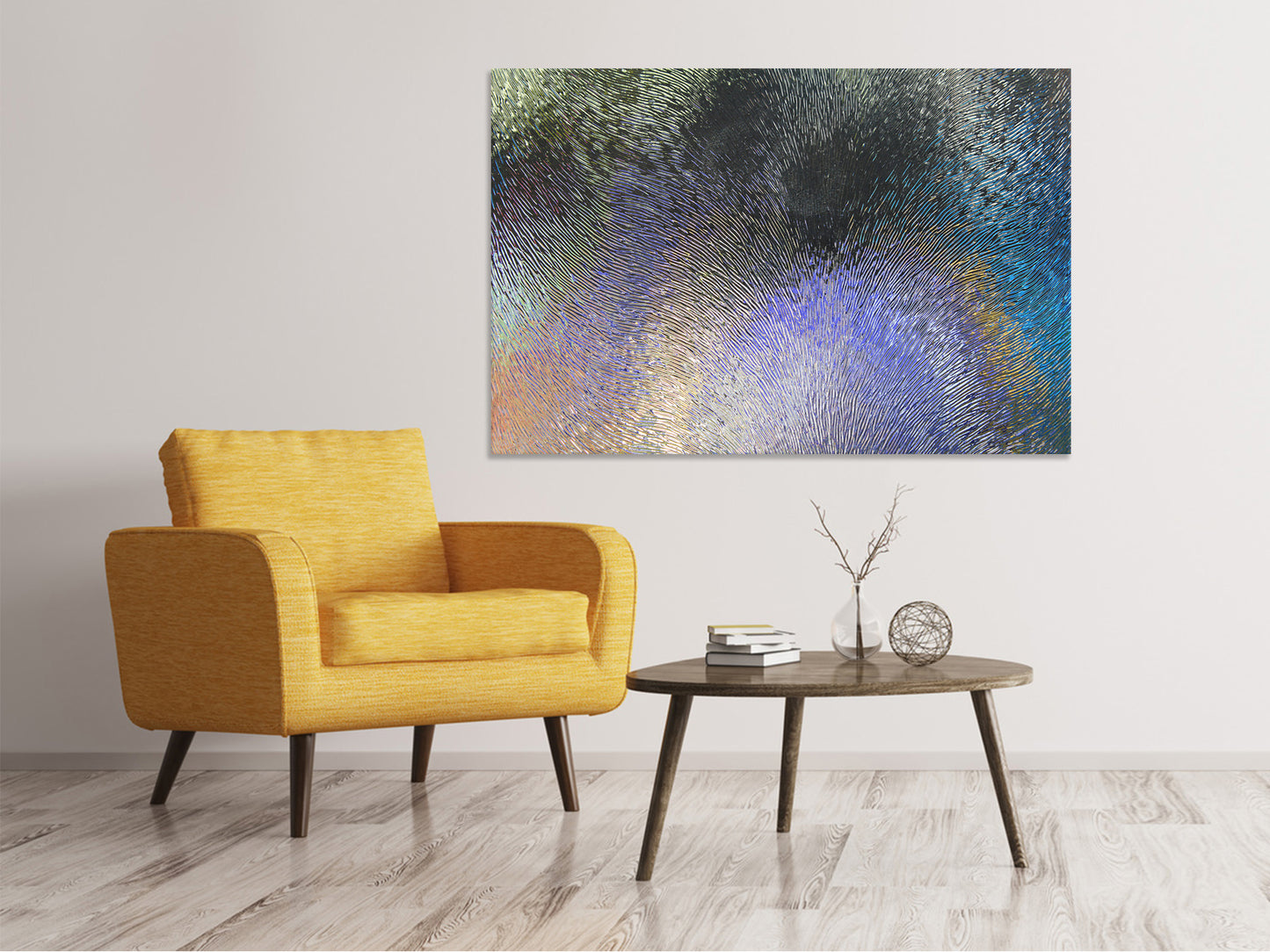 Leinwandbild Glas bunt satiniert