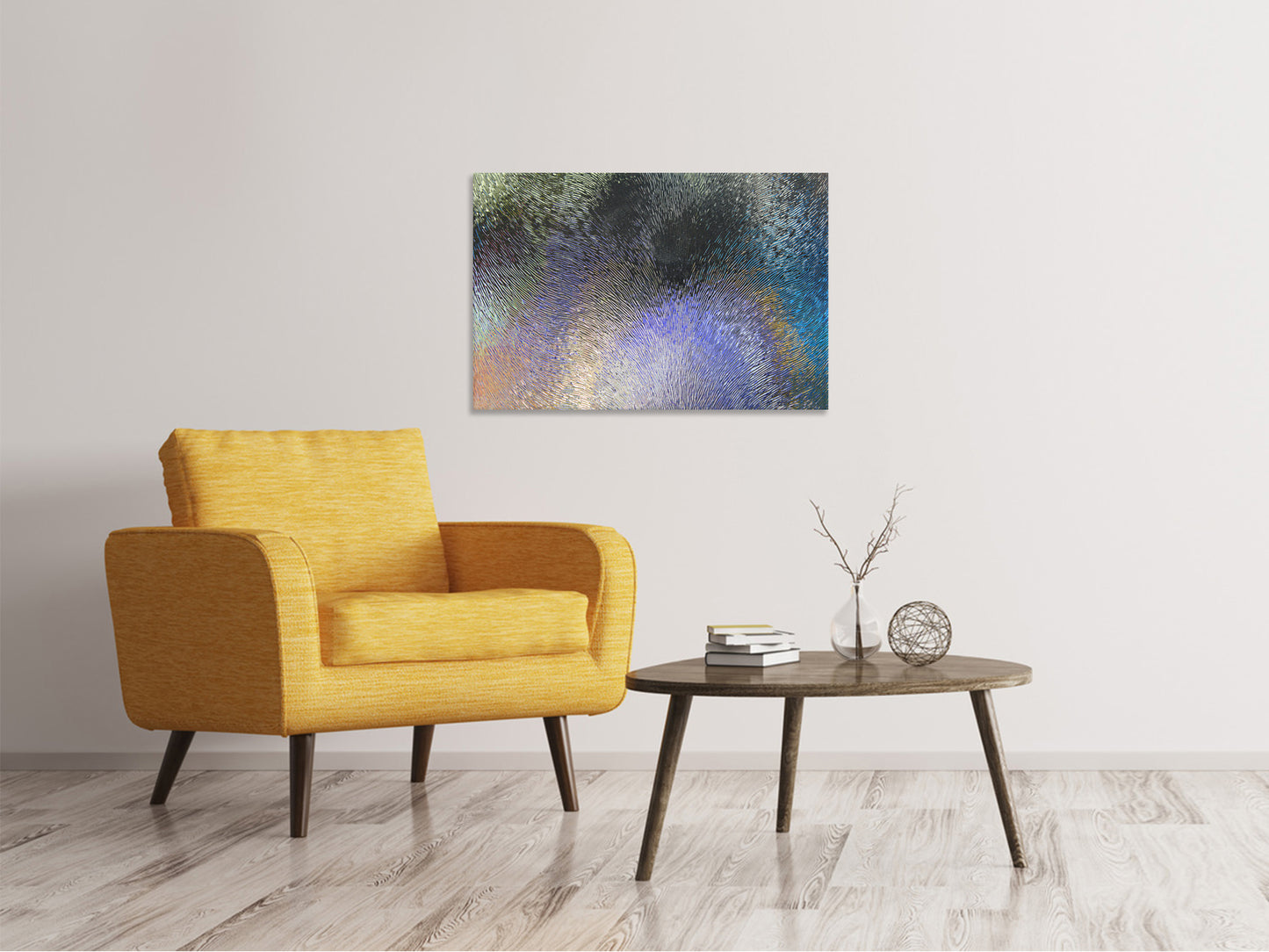 Leinwandbild Glas bunt satiniert