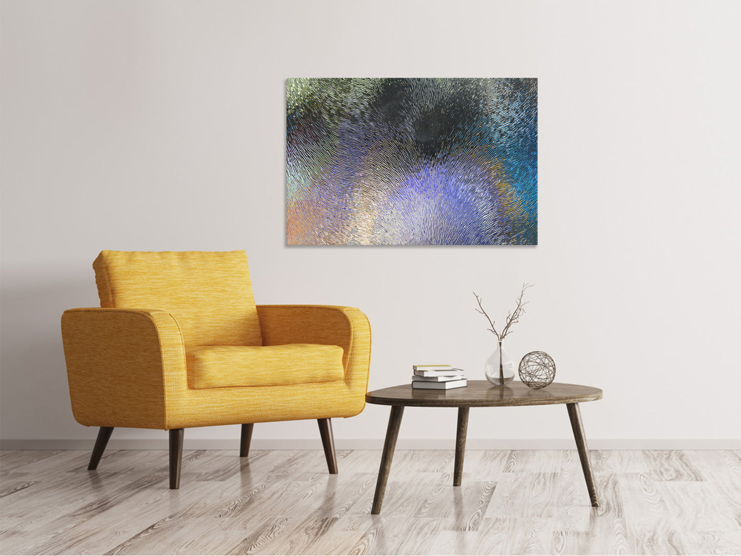 Leinwandbild Glas bunt satiniert