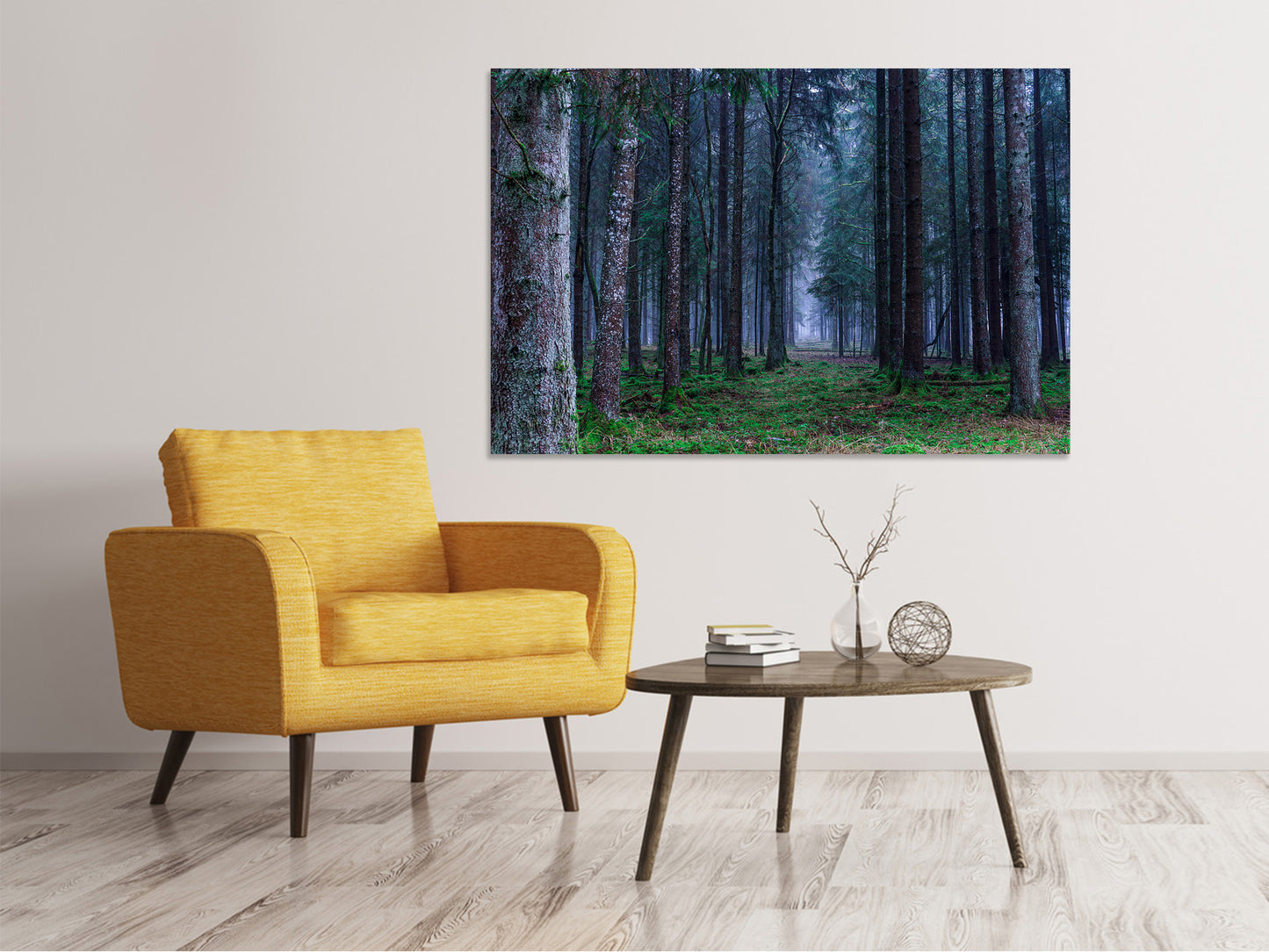 Leinwandbild Tannen Wald