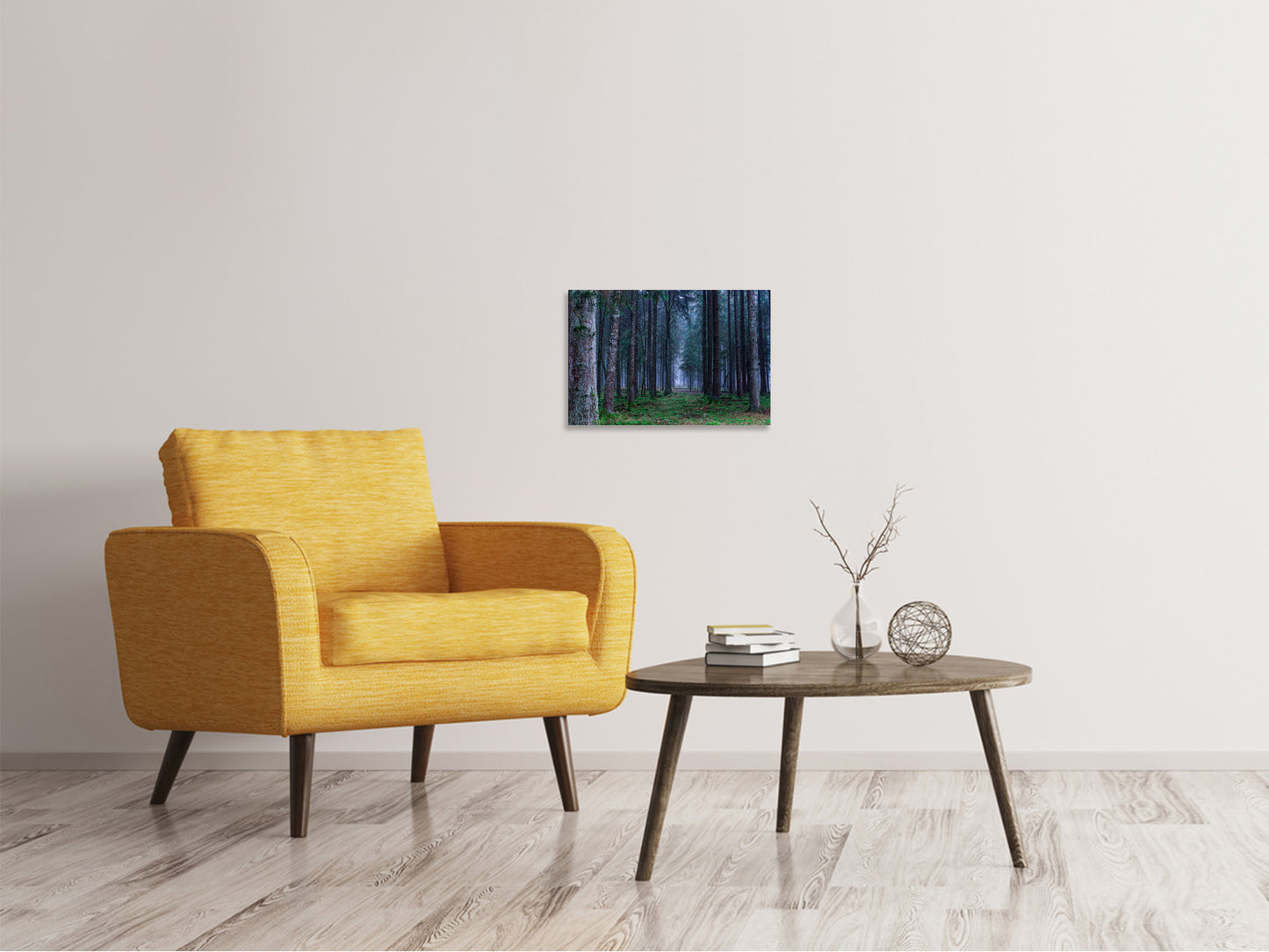 Leinwandbild Tannen Wald