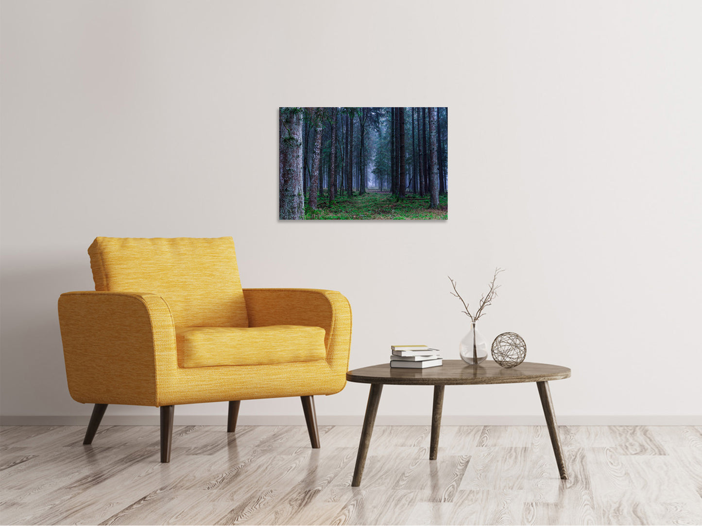 Leinwandbild Tannen Wald