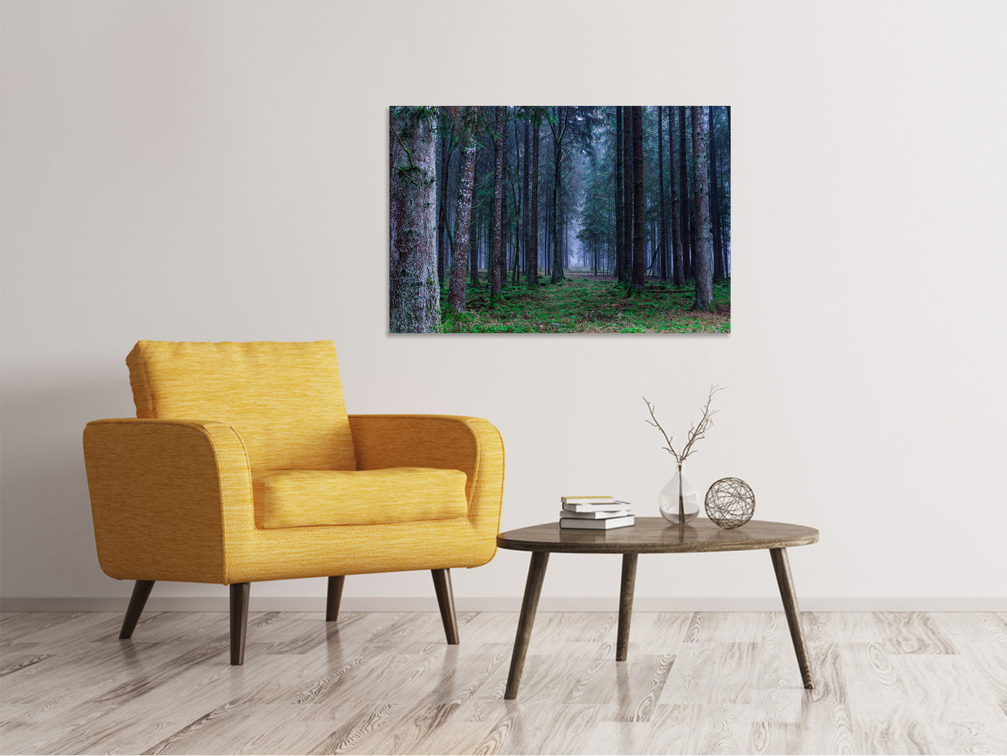 Leinwandbild Tannen Wald