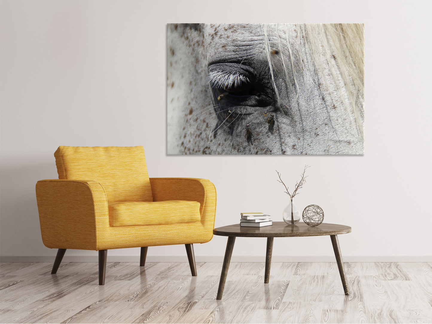 Leinwandbild Das Auge des Pferdes
