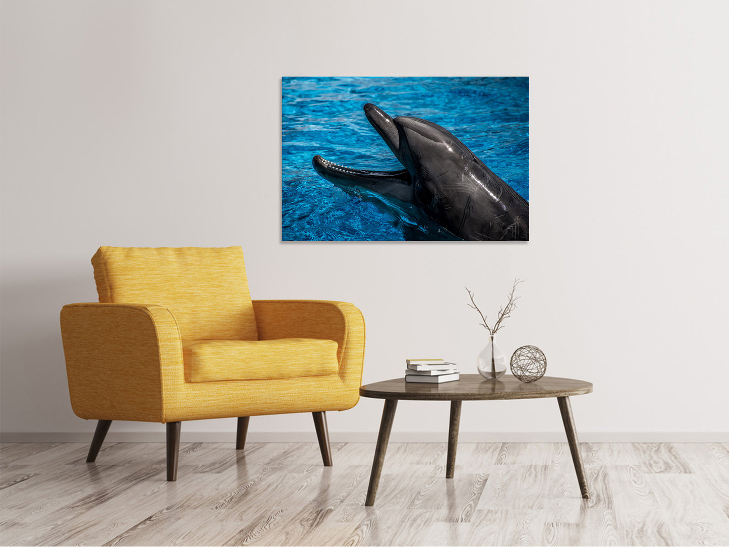 Leinwandbild Freundlicher Delphin