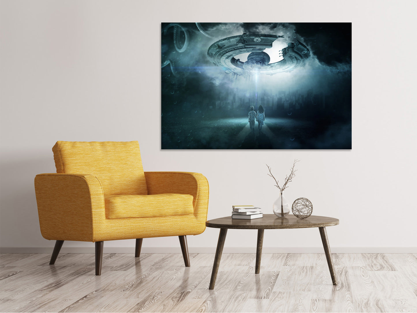 Leinwandbild Vorsicht Ufo