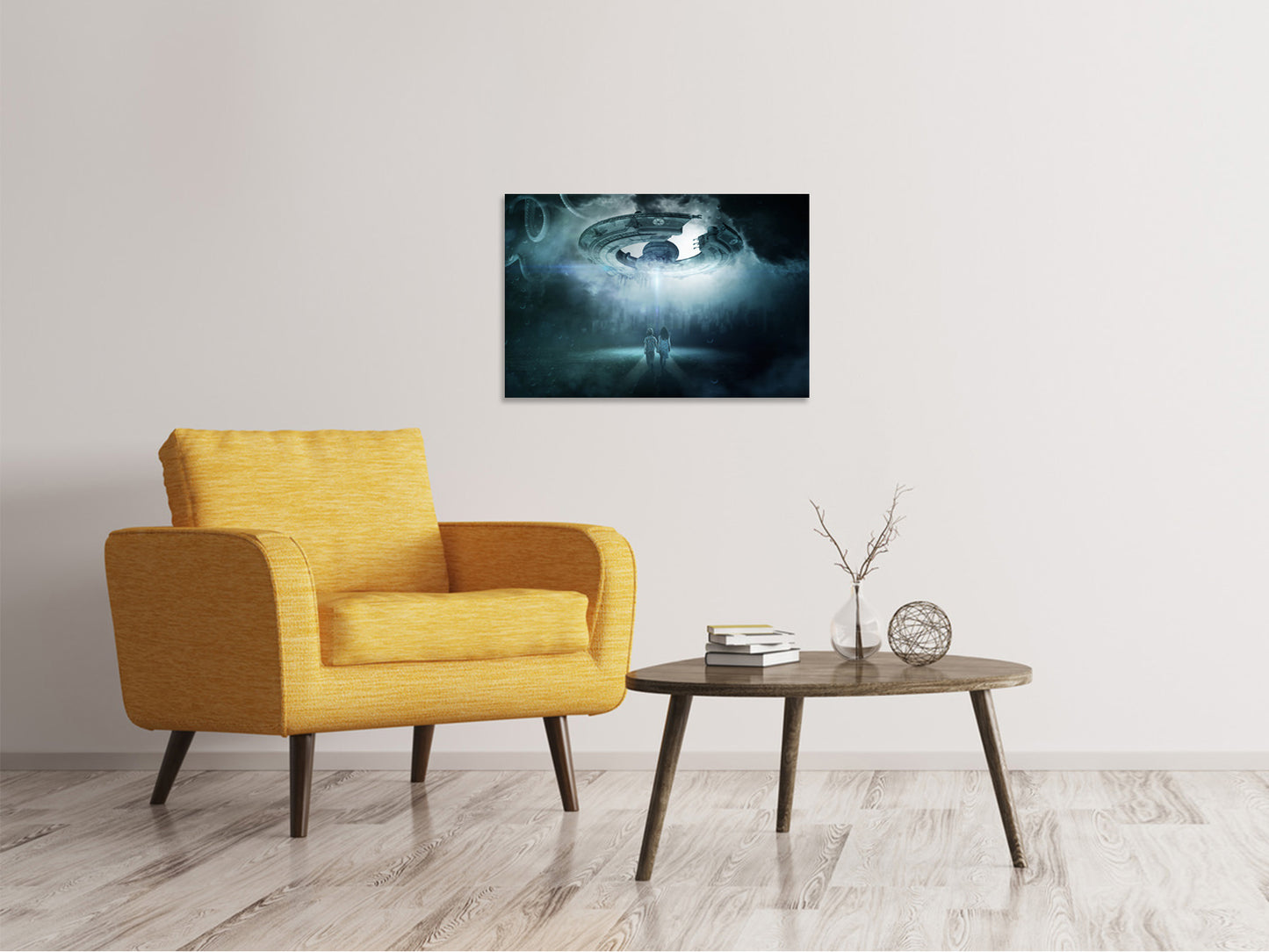 Leinwandbild Vorsicht Ufo