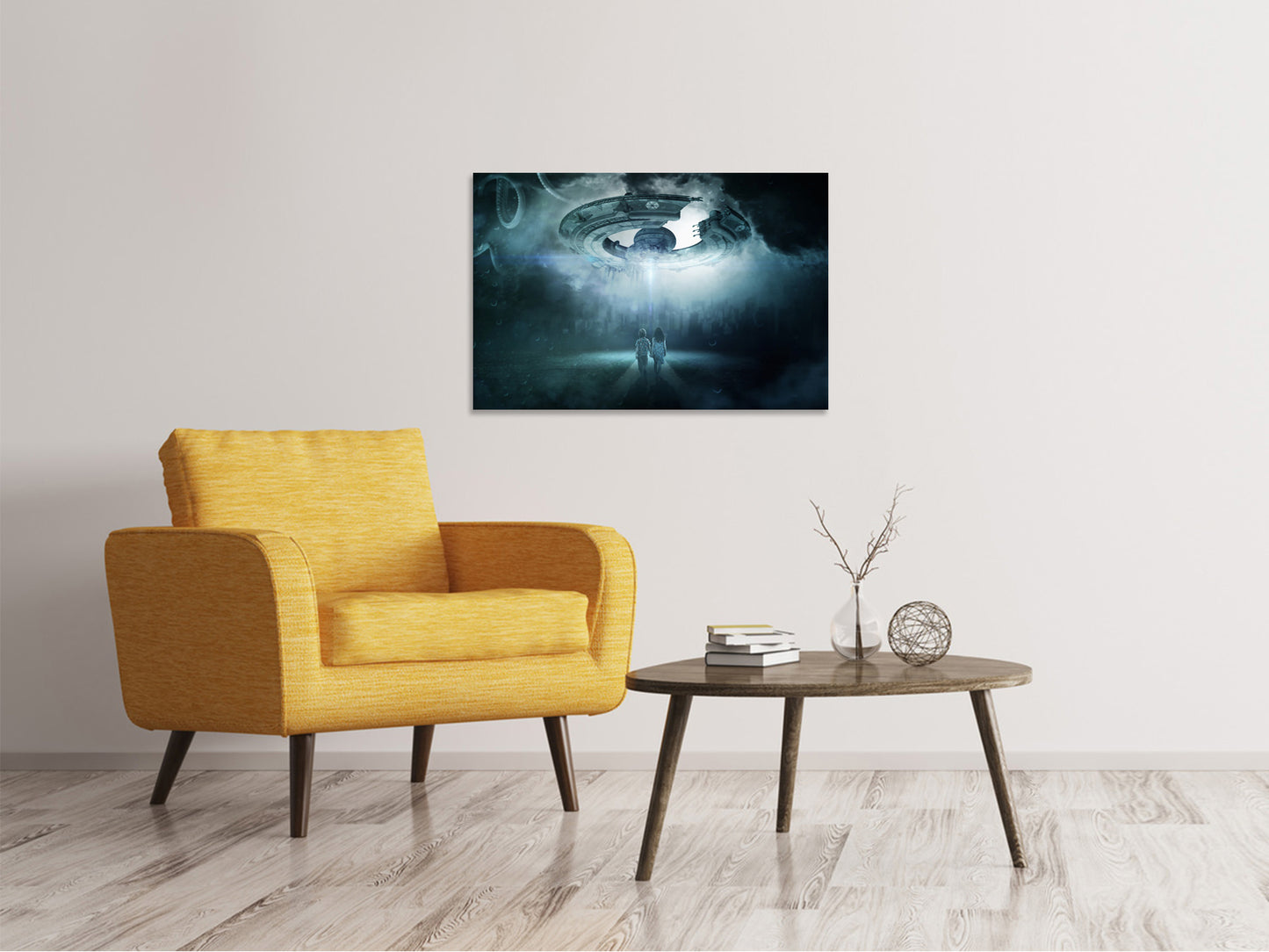 Leinwandbild Vorsicht Ufo