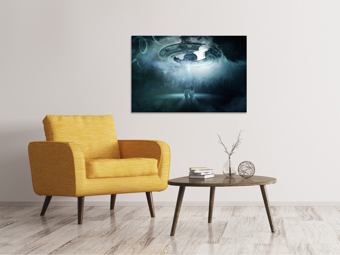 Leinwandbild Vorsicht Ufo