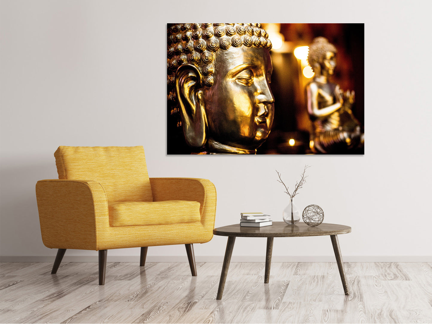 Leinwandbild Goldene Buddhas