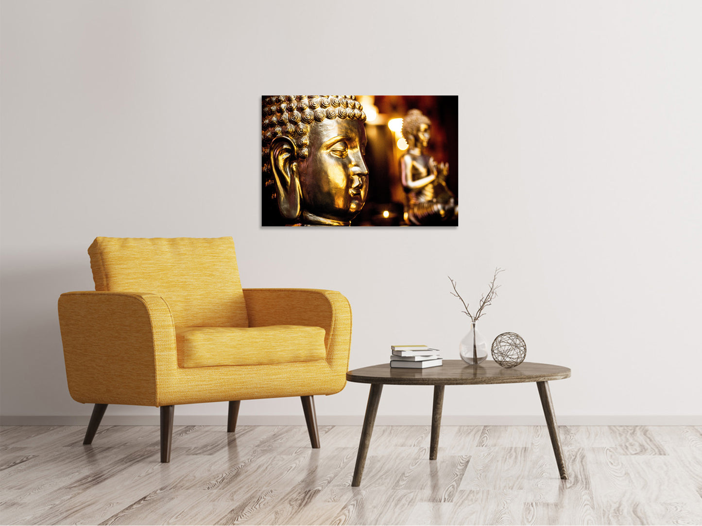 Leinwandbild Goldene Buddhas