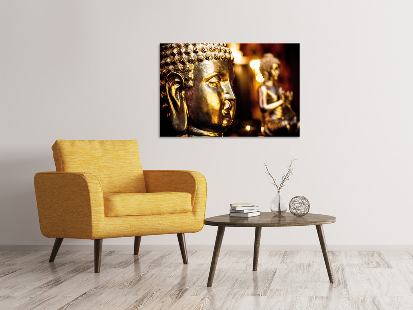 Leinwandbild Goldene Buddhas