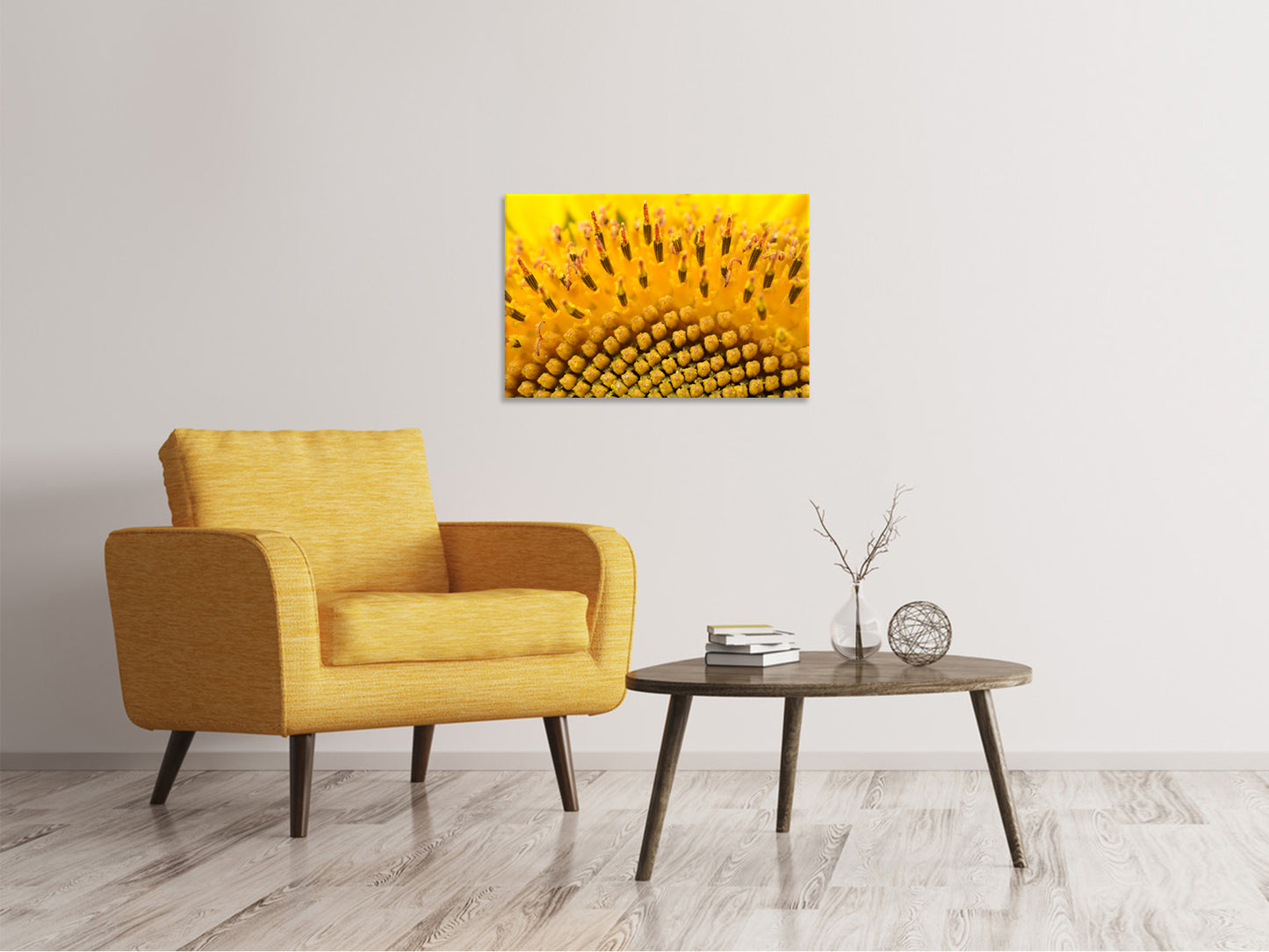 Leinwandbild Die Knospen der Sonnenblume in XXL