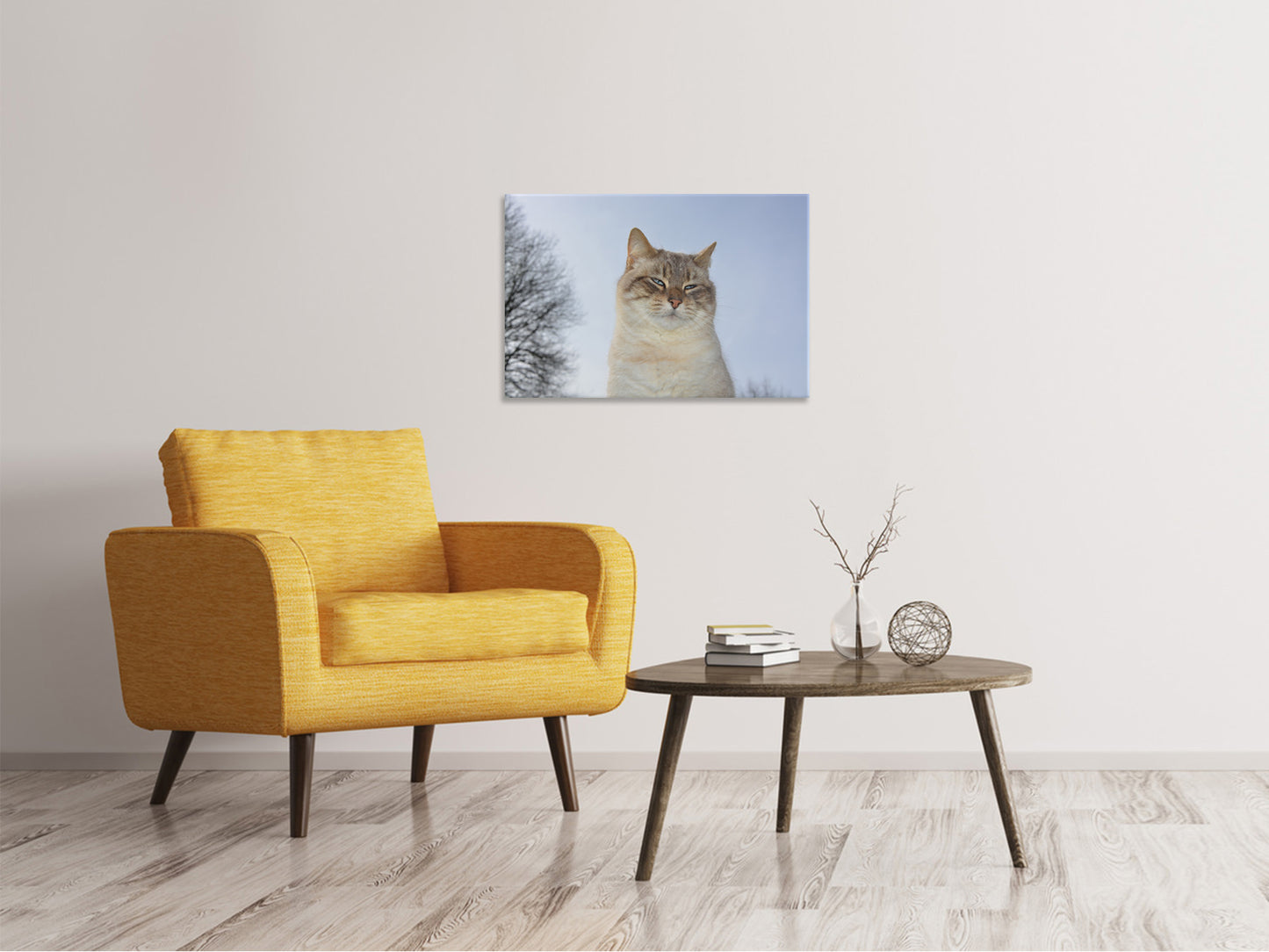 Leinwandbild Entspannte Katze in der Natur