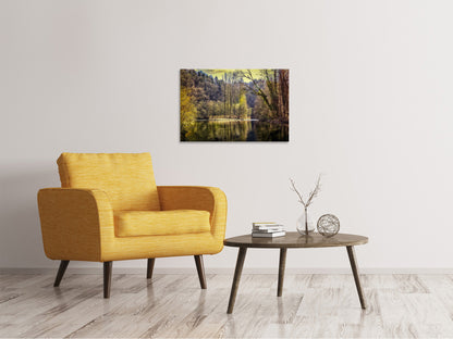 Leinwandbild See im Wald
