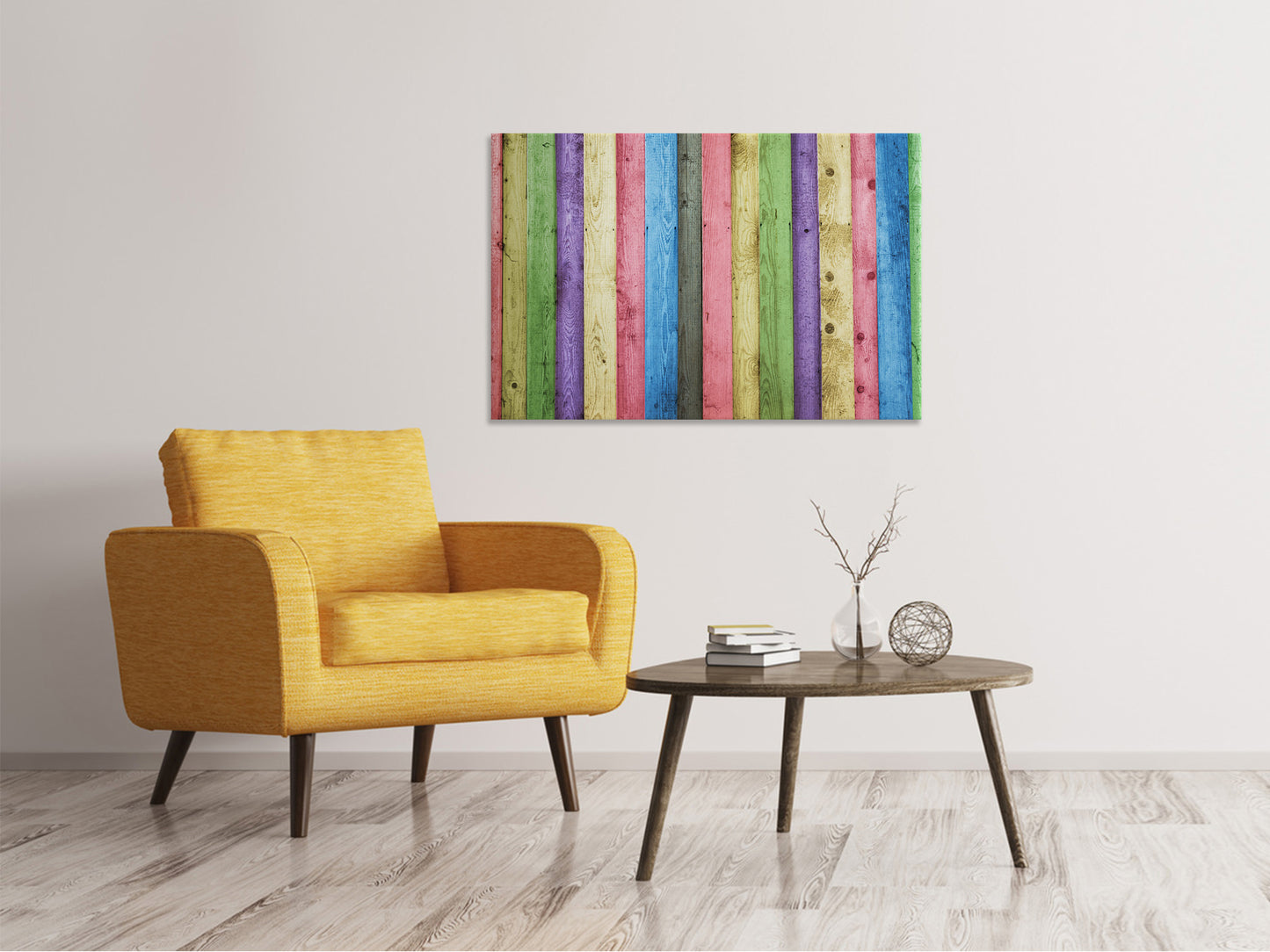 Leinwandbild Buntes Holz