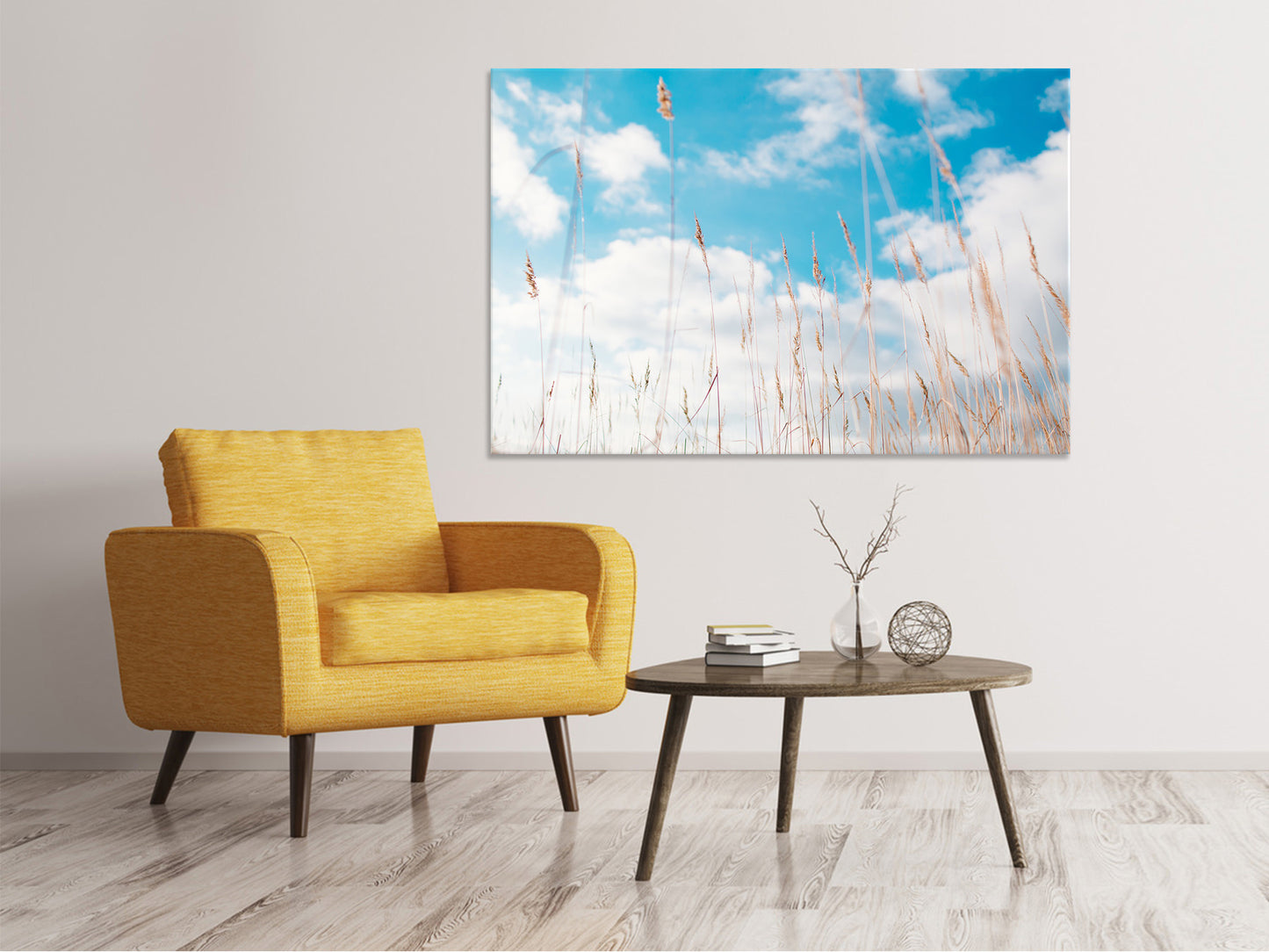 Leinwandbild Grashalme im Himmel