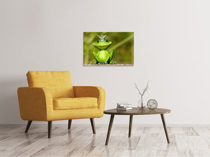 Leinwandbild Herr Frosch König