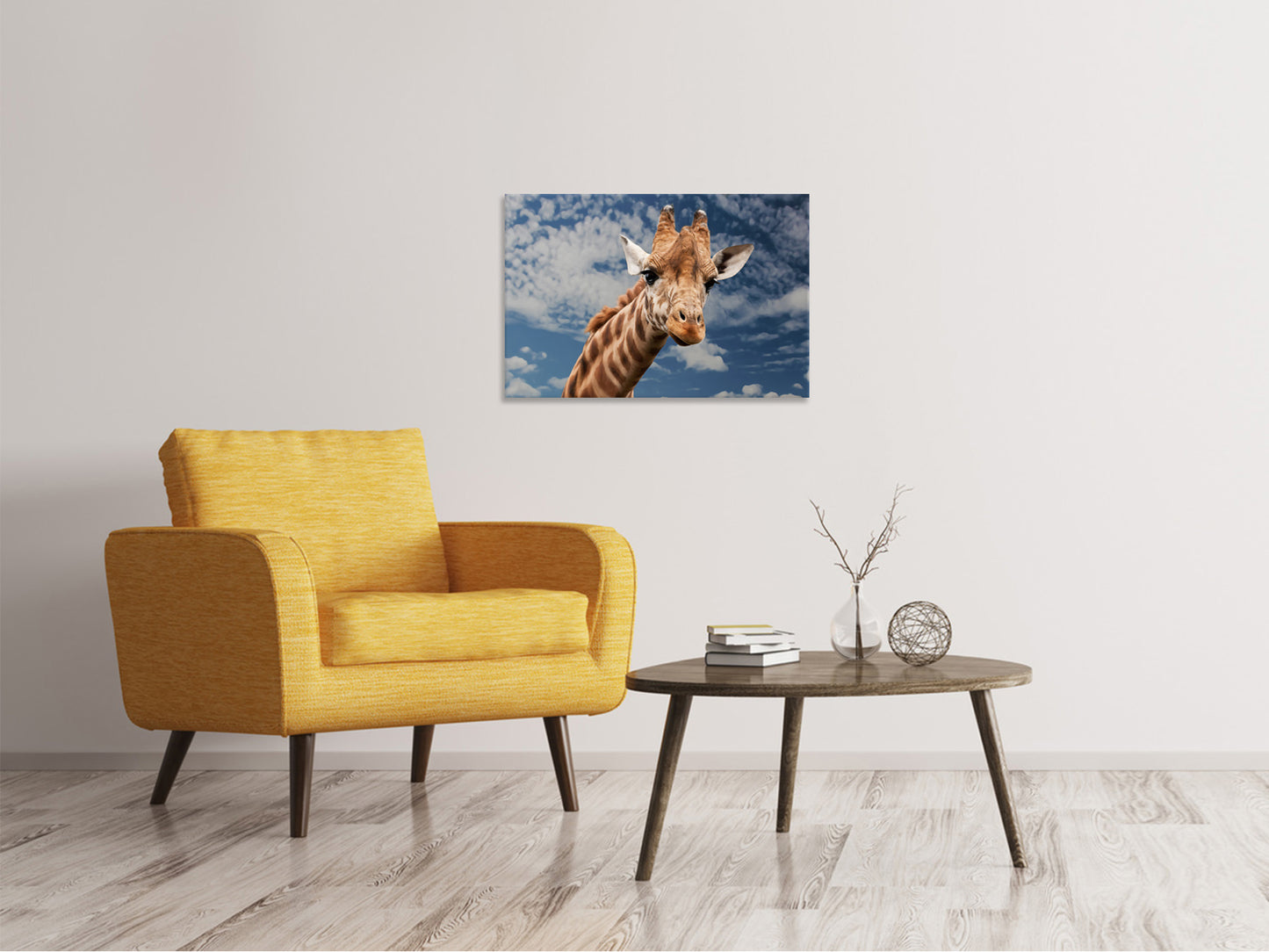 Leinwandbild Achtung Giraffe!