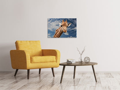 Leinwandbild Achtung Giraffe!