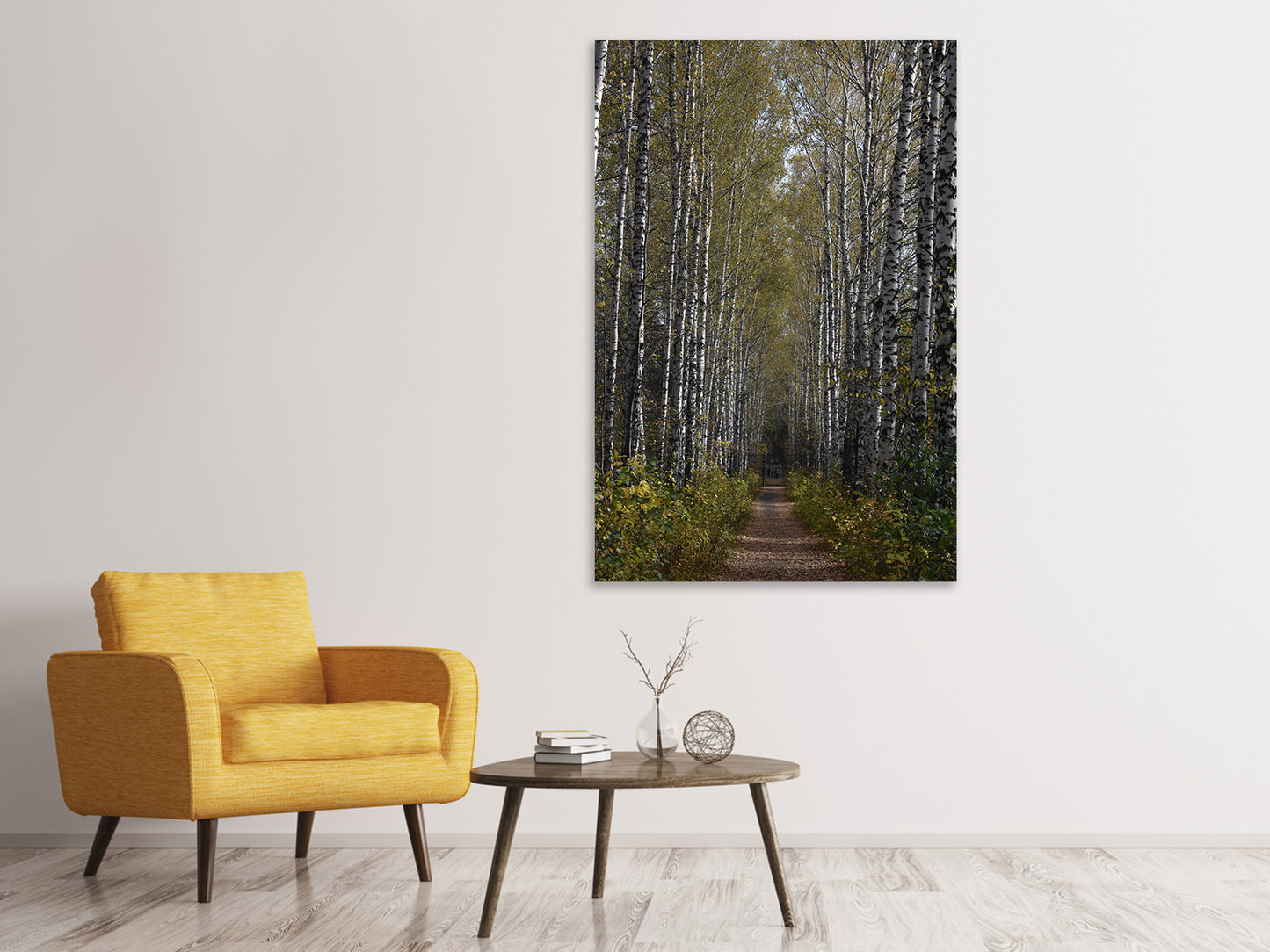 Leinwandbild Birken Allee