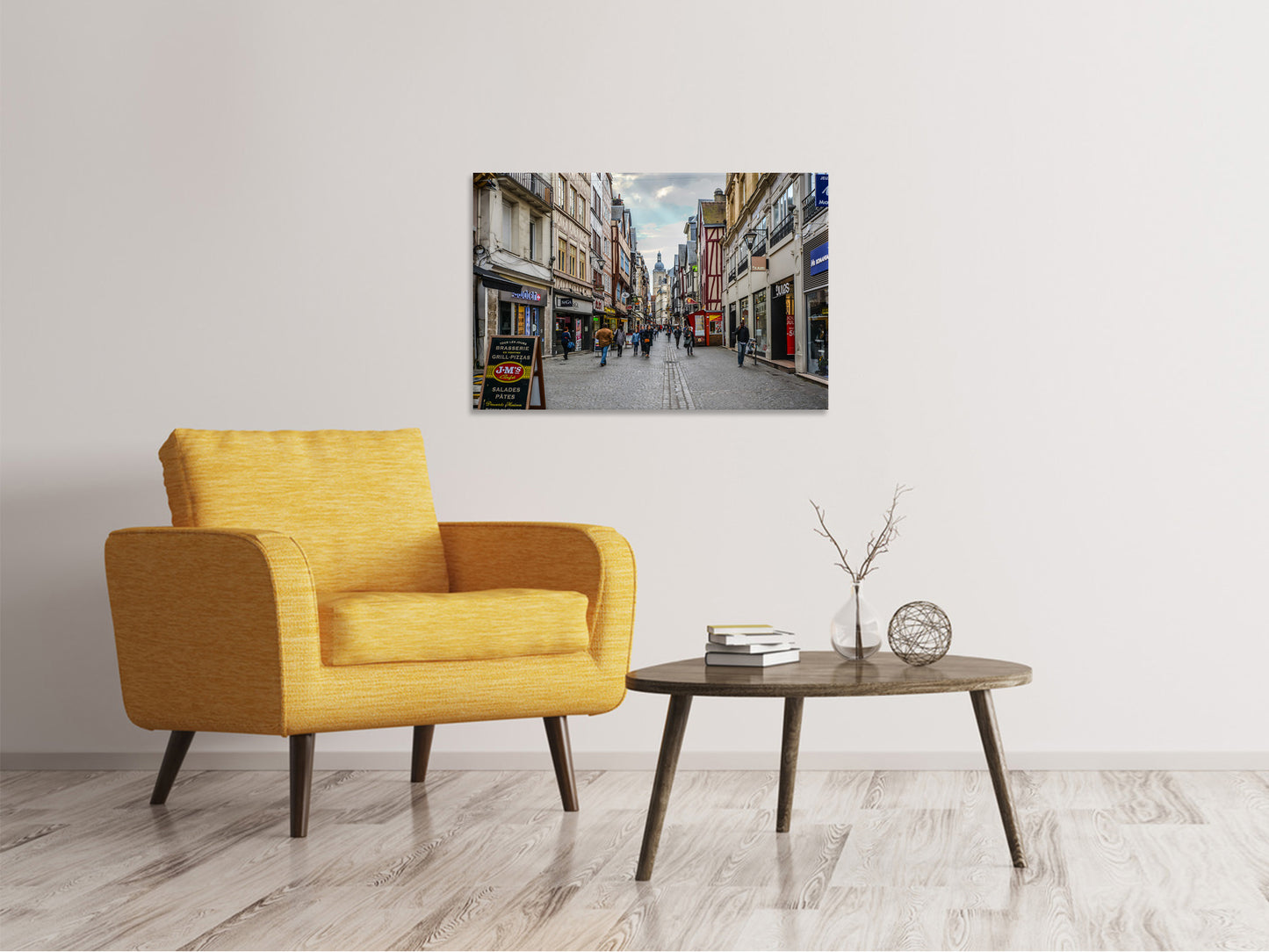 Leinwandbild Eine Einkaufsstrasse