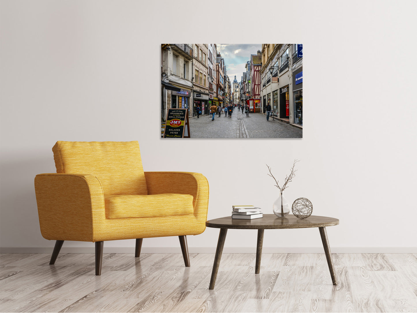Leinwandbild Eine Einkaufsstrasse