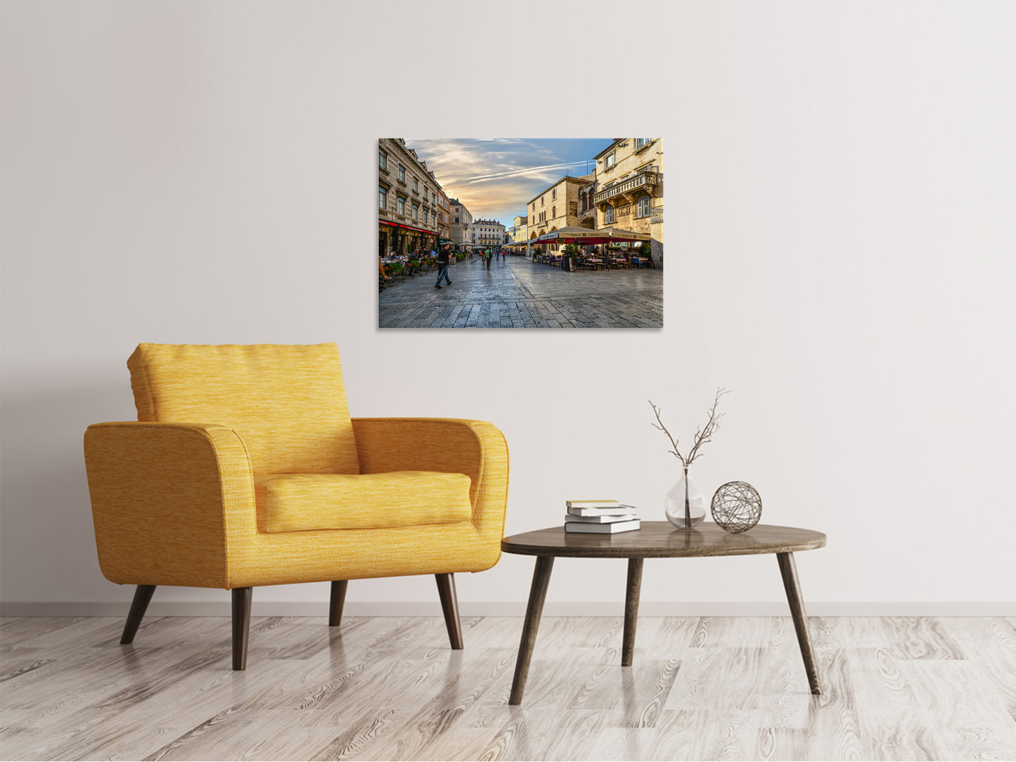 Leinwandbild Einkaufsstrasse